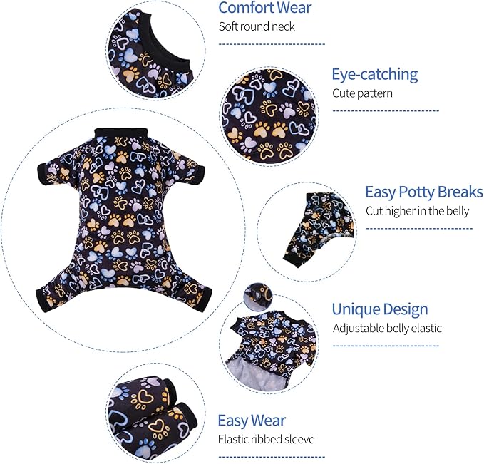 CuteBone Dog Pajamas Costumes Fleece Pet Clothes Puppy Onesie Winter Holiday Cute Cat Jammies Keep Your Pet Warm in the Cold Weather P220S