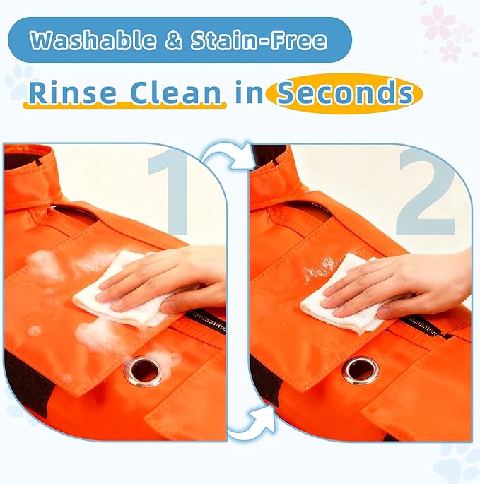 Waterproof Cat Grooming Restraint Bag - Anti-Scratching for Claw Care & Nail Trimming, Ideal for Cat Medical Examination (Pink, L)