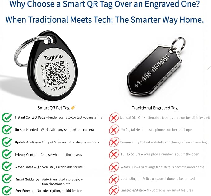 Reflective Cat Collar Breakaway with QR Code Tag for Girl Boy cat Name tag Kitten Collars with Bell Cat ID Tag Personalized Real-time scan alerts, No Subscription or fees(Black)