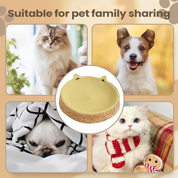 Breathable Cotton Rope Woven Durable Interactive ClawCare FurnitureProtecto Antislip Lightweight Activity Exercise Enrichment Play Kitten Grooming Protection Home Living