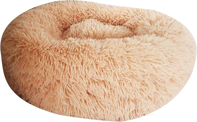 Thereisno Soft Handmade Pet Bed for Cat or Small Dog Detachable Round Bed for Fall Winter Indoor Sleeping Furniture Cat Bed