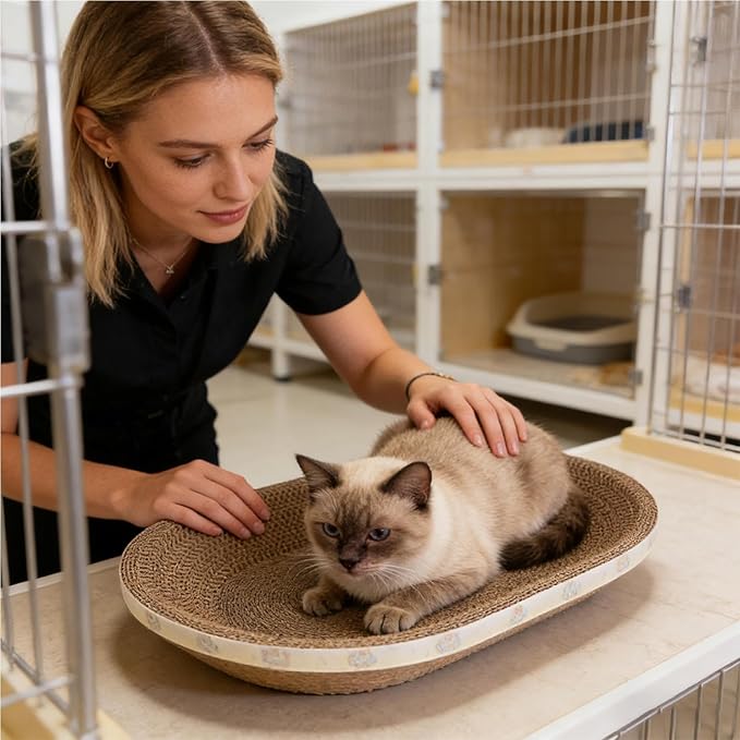 Cat Scratching Board - Funny Corrugated Furniture Protector - Cat Scratcher Bed Pet Supplies | for Small Large Kitten Play Sleep Outdoor Home Living Room Bedroom Floor