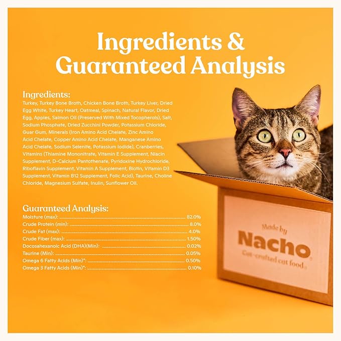 Made by Nacho Turkey & Turkey Liver Recipe Grain-Free Minced Wet Cat Food, 5.5-oz can, Case of 24