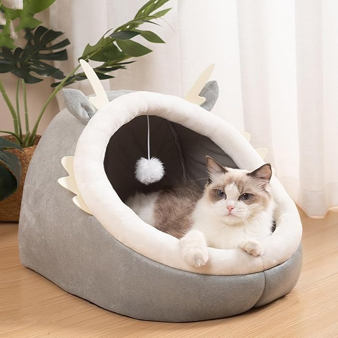 Plush Cats Cave Bed Sleep Bed Small Dog Pet Winter Sleep Cushion Antiscratching Cats Bedding Pet Supplies Furniture