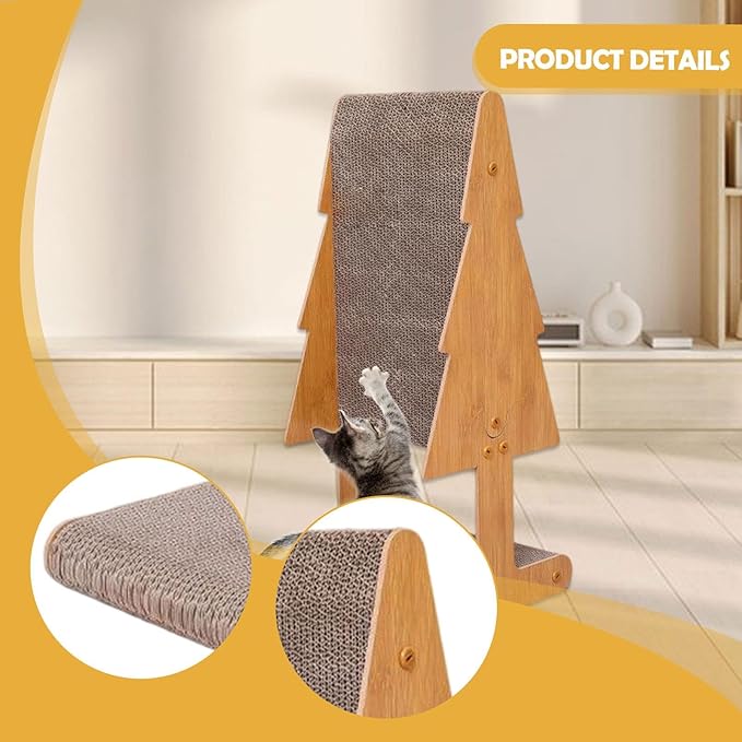 Baoblaze T Shaped Cat Scratcher Bed Cat Scratching Board Rest and Play Wear Resistant for Indoor Supplies Furniture Protector, Style B