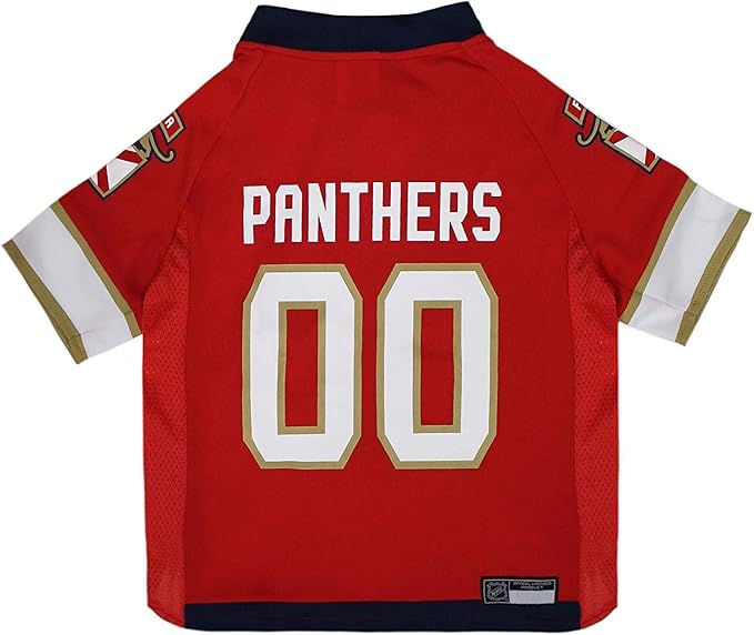 Pets First NHL Florida Panthers Jersey for Dogs & Cats, Medium. - Let Your Pet Be A Real NHL Fan!