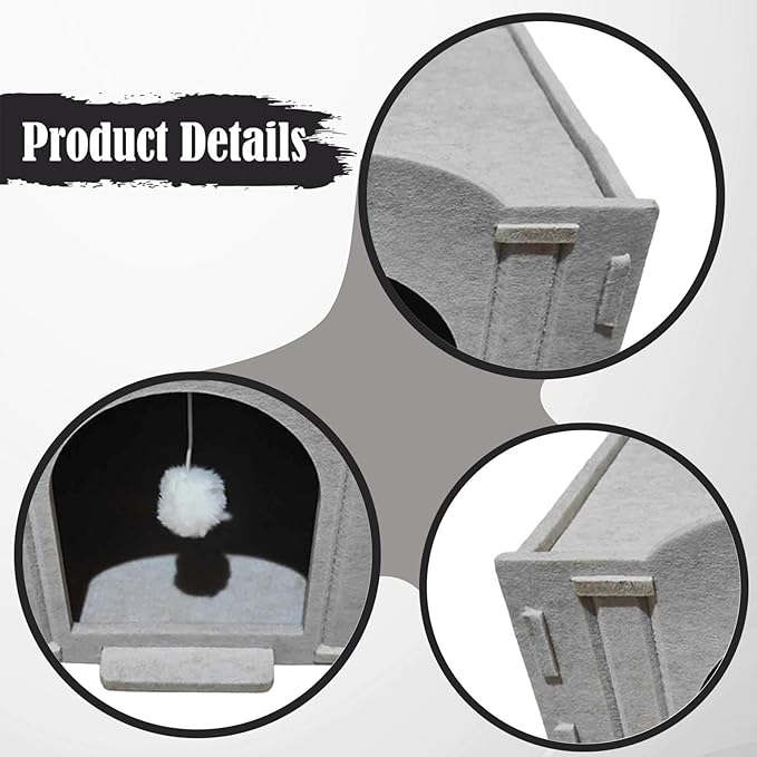 Cat Scratcher Cat Lounge Bed Thickened Multipurpose Kitten Sleeping Nest Furniture Protector for Interaction Indoor Sleeping, Square