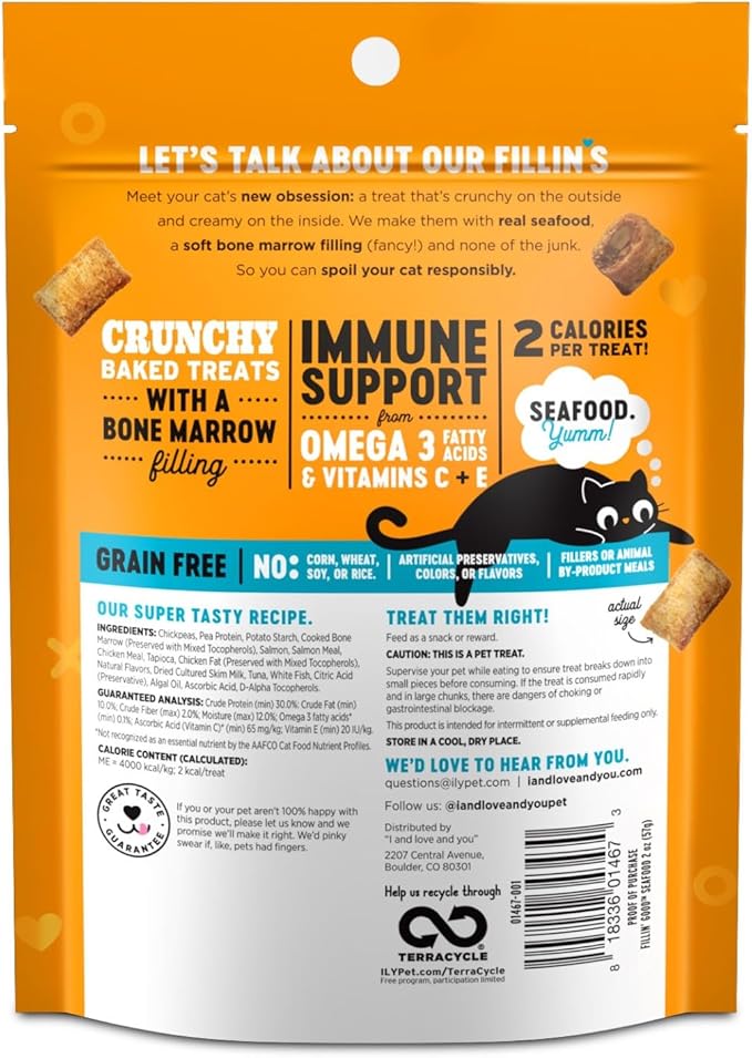 I AND LOVE AND YOU Fillin Good Seafood Flavor with Immune Support 2 oz (Pack of 6)