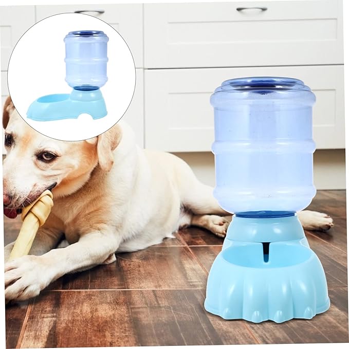 Abaodam 3.8L Automatic Dog Water Dispenser Gravity PET Water Bowl for Cats Dogs Watering System Non-Slip Base Suitable for Home Travel Random Color
