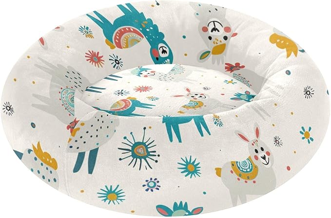 Bohemian Pet Beds for Cats and Cats Flame Design Teal for Medium Sized Pets Sleeping Beds and Dog Furniture