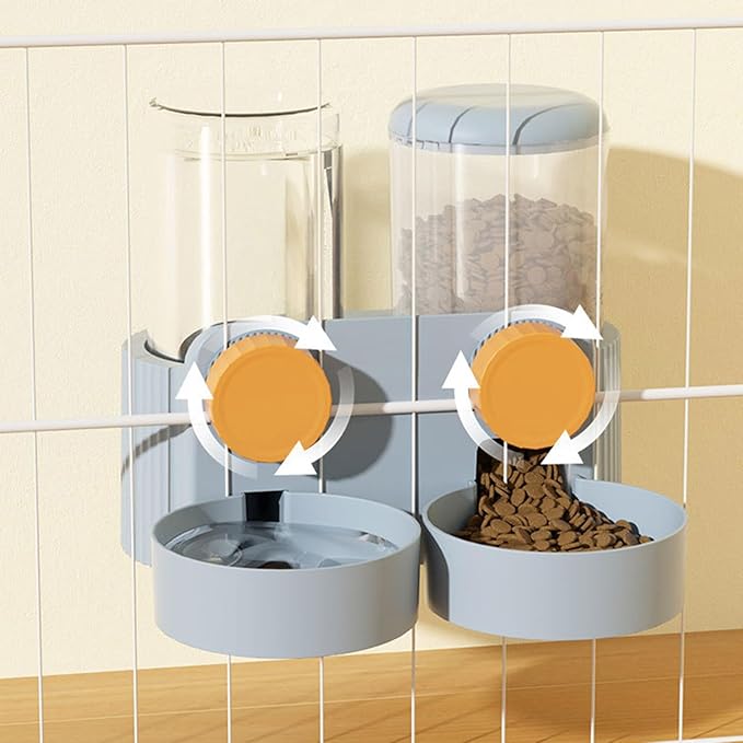 Cat Water Feeder Cat Feeding Watering Feeder Cat Water Dispenser Cat Automatic Feeder and Water Cage Mount