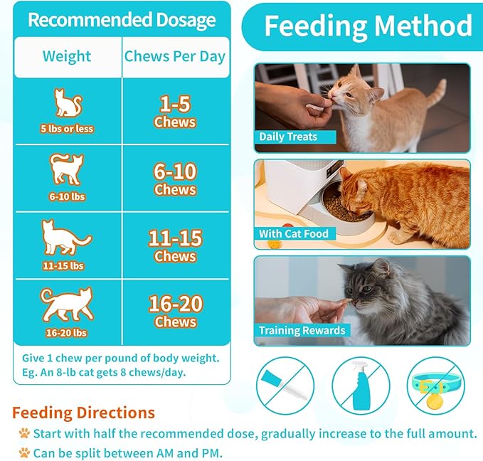 Hairball Treatment for Cats – 500 Crunchy & Creamy Hairball Treats for Cats – Indoor Feline Digestion Formula for Hairball Control, Cat Hairball Remedy & Digestive Support, Chicken & Krill Flavor