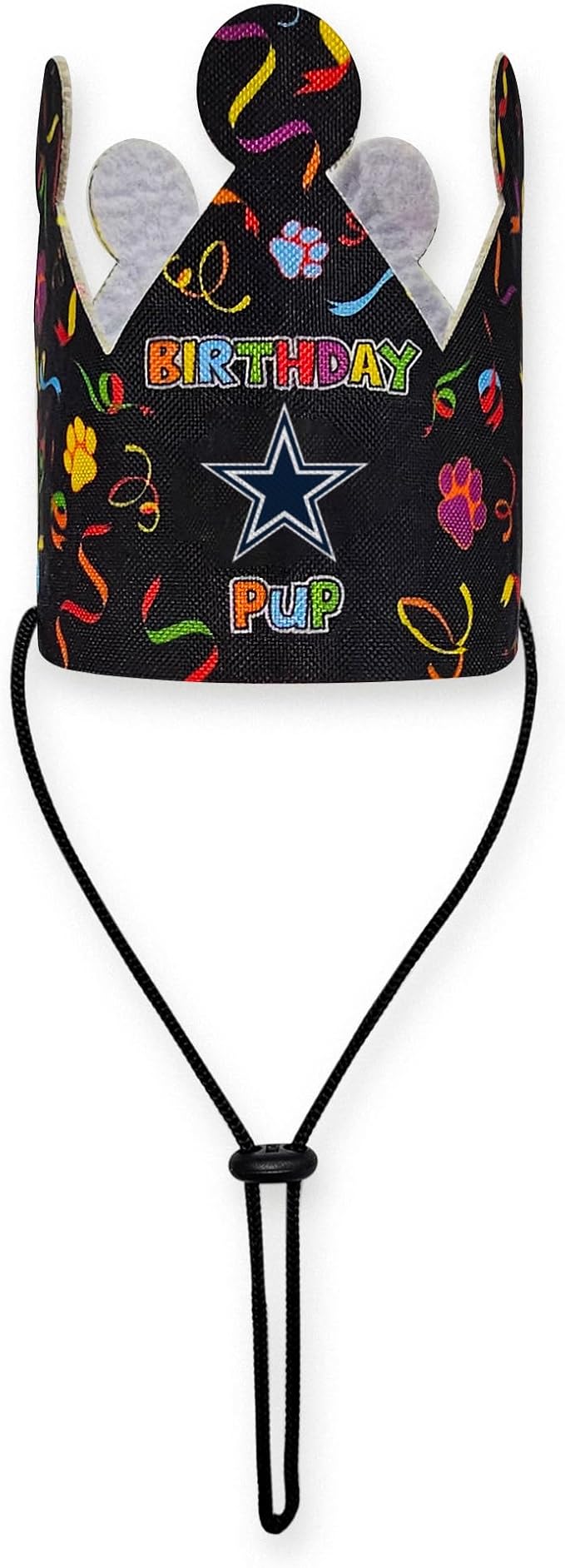 NFL Dallas Cowboys Pet Birthday Crown, Licensed Dog & Cat Birthday Party Hat, Football Team Costume Accessory, Pet Celebration Outfit
