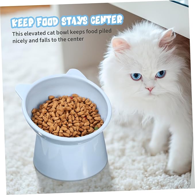 ORFOFE 3pcs Elevated Cat Bowl Raised Cat Food Bowls Slow Feeder for Pet Feeding Watering Supplies