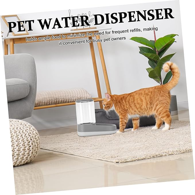 GALPADA Automatic Pet Water Feeder and Food Dispenser Capacity Watering Station Quiet for Cats and Small to Medium Dogs Food Grade Materials