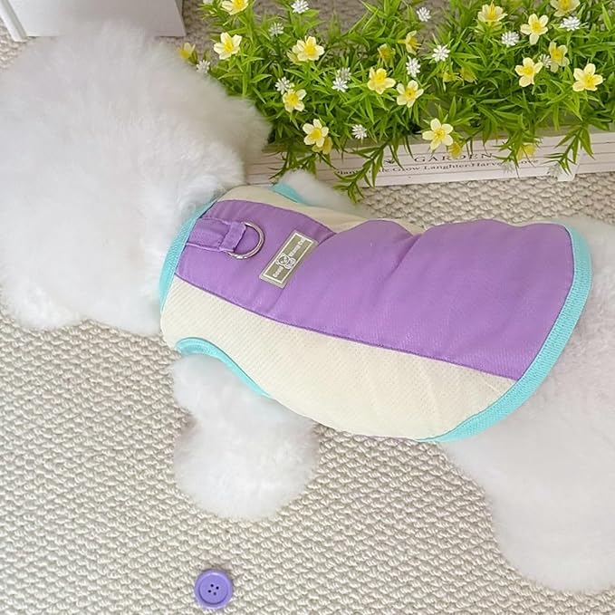 Ice Silk Fluorescent Tank top with Traction Ring, Suitable for Small/Medium Dogs, pet Dog Sun Protection Breathable Outdoor Walking Tank Top