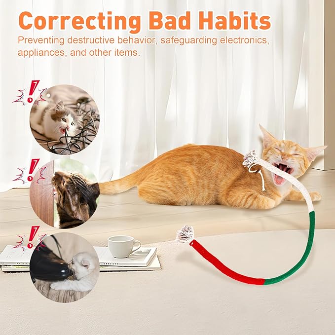 TEAWOO 6 PCS XL Cat Toys Chew Ropes, 27.56 Inches Cat Chew Rope Toy for Teeth Cleaning, Safe Catnip Toys for Cats Rope Chew Toy (6 Bags of Catnip Included)
