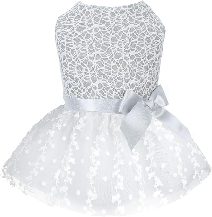 CuteBone Dog Birthday Dress Girl Puppy Skirt Tutu Cat Wedding Outfit Pet Party Clothes for Small Dogs Costume DD17XS