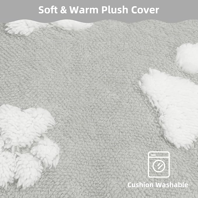 Cat Tunnel Bed for Indoor Cats- Cute Cat Dount Play Tunnel, Soft Plush Peekaboo Kitten Cave with Washable Cushion, Collapsible Multifunctional Round Pet Playground Toys for Kitty Small Puppy Rabbit