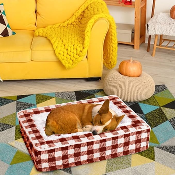Washable Dog Bed,Soft Pet Calming Sleeping Nest Furniture | Pet Bed for Puppy and Kitten with Anti-Slip Bottom,for Living Room Crate Interior Bedroom Home