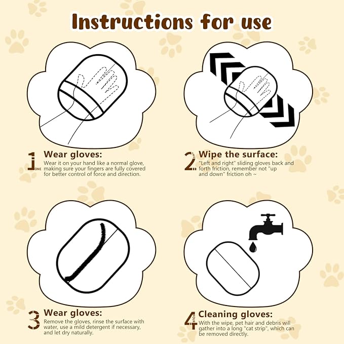 Pet Hair Removal Glove, Reusable Pet Hair Remover Glove, 2025 New Upgrade Efficient Grooming Gloves for Pet Hair, for Furniture, Carpet, Car Seat, Pet Grooming (2)