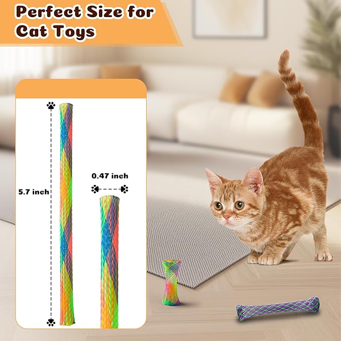 30 Pack Cat or Kitten Colorful Spring Tube Toy Fun Pet Action