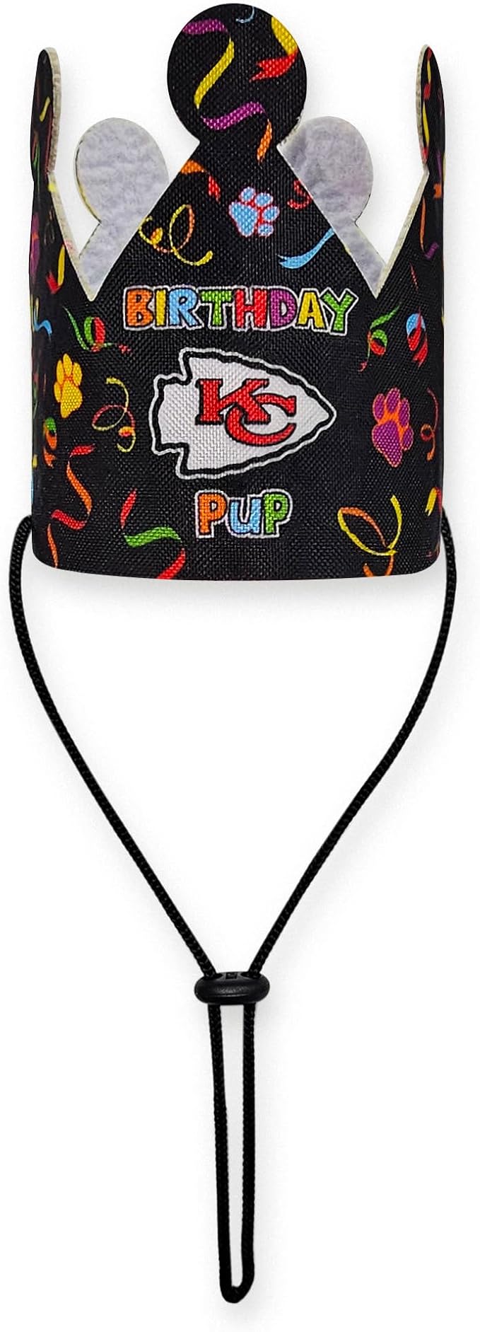 NFL Kansas City Chiefs Pet Birthday Crown, Licensed Dog & Cat Birthday Party Hat, Football Team Costume Accessory, Pet Celebration Outfit