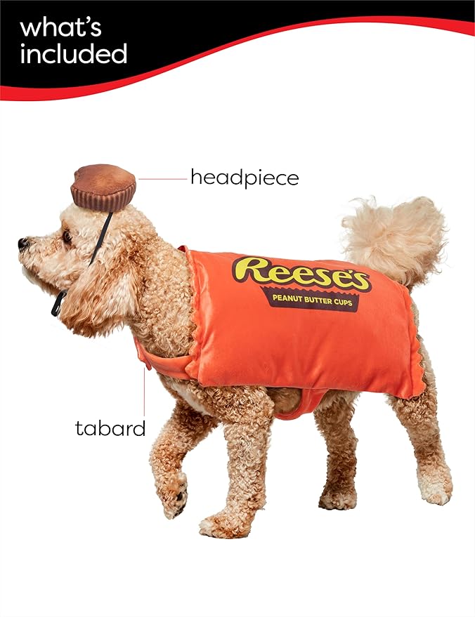 Hershey's: Reese's Peanut Butter Cup Pet Costume for For Dogs or Cats by Rubies, L/XL