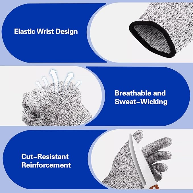 2 Pairs Pet Handling Gloves, 15.75" Extra-Long and 7.68'' Short Flexible Scratch-Resistant Gloves, Pet Grooming Arm Sleeves for Dogs, Cats & Birds Bathing & Nail Trimming