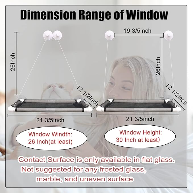 ZALALOVA Cat Perch, Cat Window Seat Large Sturdy Bed Fleece Blanket 2026 Latest Screw Suction Cups Resting with Blanket(Brown)