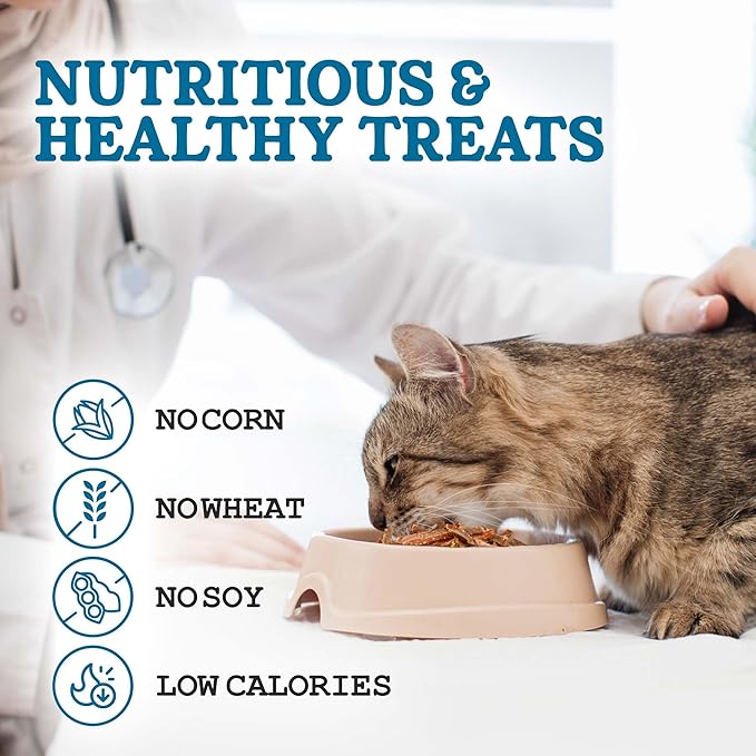 Cat Treats - Meat 'N Greets - Soft Jerky Treats with Real Meat, High Protein, Grain-Free, Perfect for Training & Rewarding, All Natural Snacks for Cats - Duck Flavor