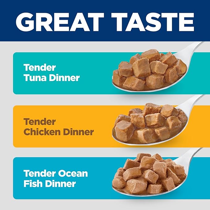 Hill's Science Diet Adult 1-6 Wet Cat Food Variety Pack, Chicken, Tuna, & Ocean Fish, 5.5 oz. Cans, 12-Pack