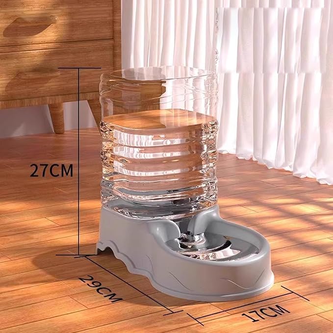 Large Capacity Pet Drinking Dispenser - Automatic Cat Dog Feeder, Bowl | Watering Station for Small Medium Puppy Kitten Animals, Spill Resistant Household Indoor Supply