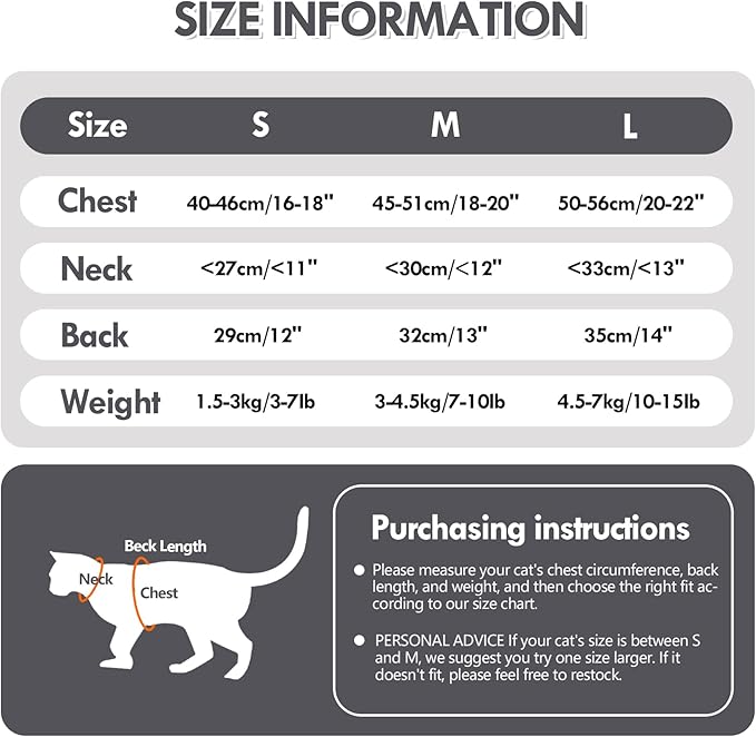 ETIAL Reflective Cat Winter Jacket, Adjustable Cold Weather Cat Clothes Outfit Apparel with Traction Buckle, Windproof Waterproof Warm Cat Vest for Walking Hiking (Grey,M)