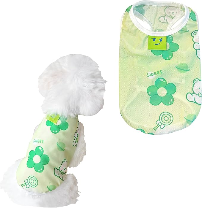 Dog & Cat Cooling Tank Top - Breathable Summer UV Protection Shirt, Anti-Hair Loss & Lightweight for Small Pets, Comfortable Sun Tank top