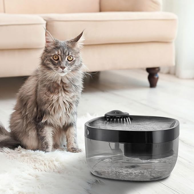Cat Water Dispenser, ABS Cat Water Dispenser, 7L/1.85Gal Automatic Pet Water Dispenser 1000mAh Battery Powered Water Dispenser for Cats and Dogs Indoor Watering