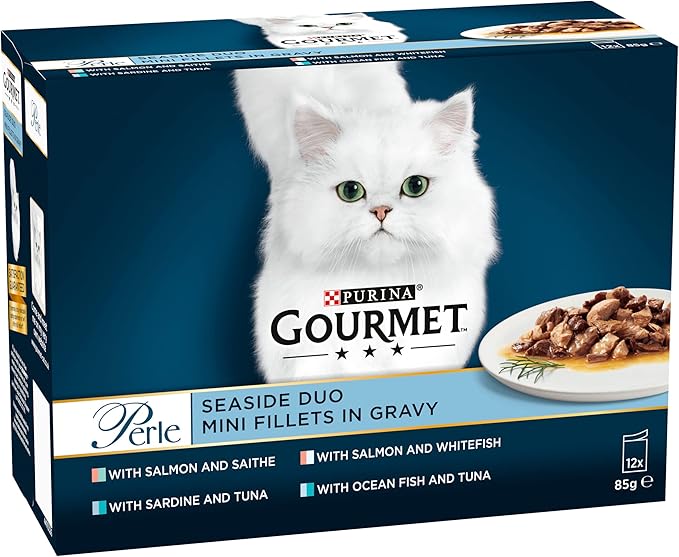 Gourmet Perle Seaside Duos Pouch 12 x 85 g (Pack of 4)