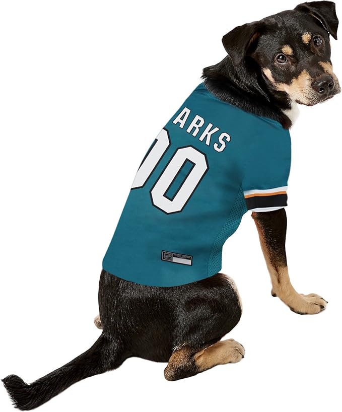 NHL San Jose Sharks Jersey for Dogs & Cats, Medium. - Let Your Pet Be A Real NHL Fan! (Pack of 2)