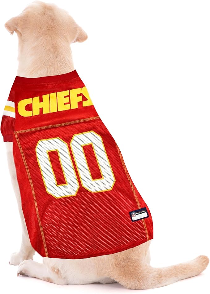 Pets First NFL Dog Jersey, Kansas City Chiefs, Size 3XL. Officially Licensed, Comfortable Mesh Jersey for Dogs