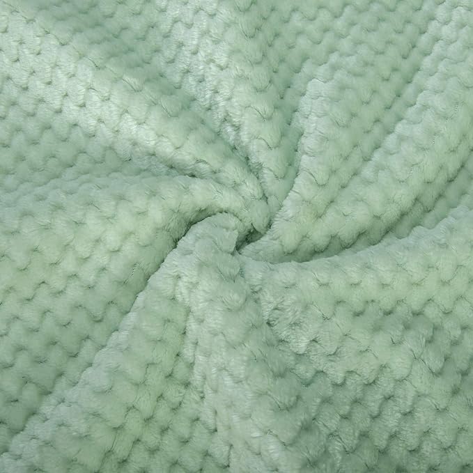 Warm Soft Fuzzy Dog or Cat Blanket, Plush Fleece Throws for Puppy, Kitten, Medium, Large Dogs - Mint (S/24" x 32")