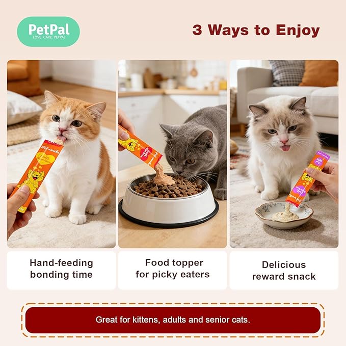 Feline Temptation Squeezable Cat Treats – 30 Count Variety Pack, Multi-Flavor Lickable Snacks, Supports Healthy Hydration, Creamy Texture, Natural Cat Treats for All Breeds