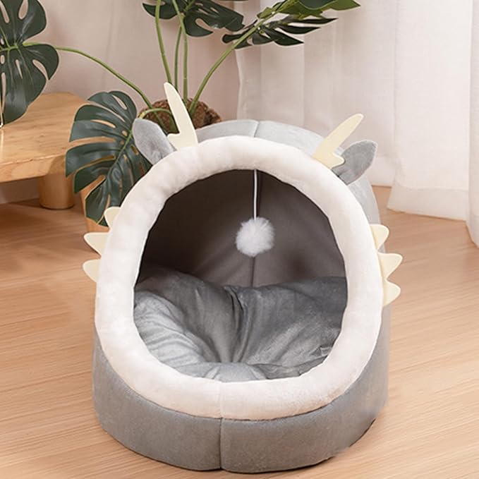 Plush Cats Cave Bed Sleep Bed Small Dog Pet Winter Sleep Cushion Antiscratching Cats Bedding Pet Supplies Furniture