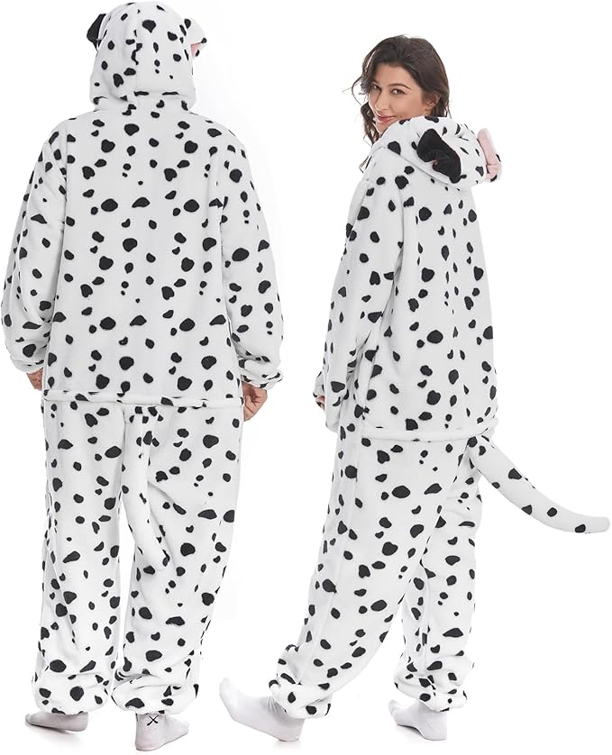 HSCTEK Fuzzy Teddy Fleece Adult Onesies Pajamas - Teen Long Sleeve Zip Up Hooded Blanket Sleep - One Piece Costume