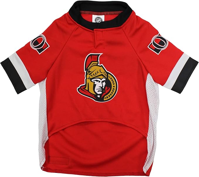 NHL Ottowa Senators Jersey for Dogs & Cats, X-Large. - Let Your Pet be a Real NHL Fan!