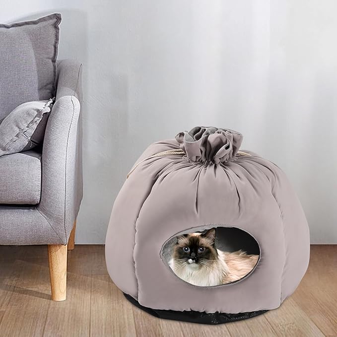Cat Bed for Indoor Cats - Cat Cave Beds Cat House Cat Tent with Removable Washable Cushioned Pillow, Soft Kitten beds,Cat Beds & Furniture
