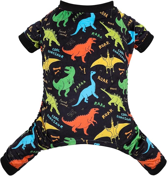 CuteBone Fleece Dog Pajamas Clothes Puppy Jammies Pet Apparel Cat Onesie for Chihuahua Yorkie Frenchies P316L