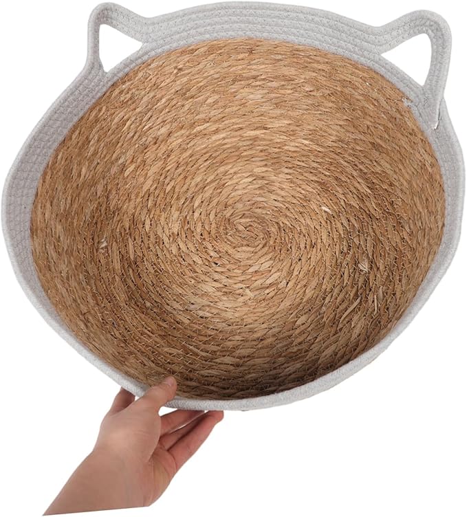 BESTonZON Cat Bed Woven Nest for Indoor and Outdoor Use Breathable Cat Scratcher Bed Cute Design Year Comfort and Decorative Appeal Pet Supplies