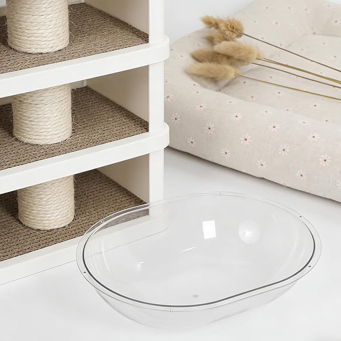 Levemolo Acrylic Dome Window Perch, Cat Tree Hammock, Clear Kittens Nest Furniture Bubble Bowl Replacement, Space Capsule Design Bowl for Cat Wall Shelf Bed 40x30cm