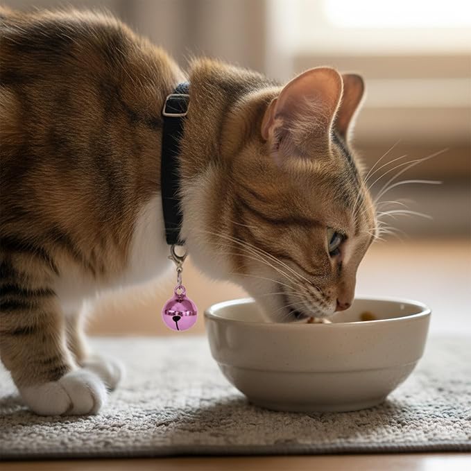26Pcs Cat Collar Bell Pet Bells for Cat Dog Collar, Colourful Small Dog Puppy Pet Bells for Collars with 1Pack Keychain