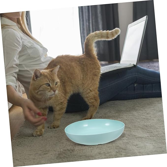 Ipetboom 9pcs Cat Bowls Practical Plastic Feeding Dishes for Cats Kittens Non- Base Easy to Comfortable Mealtime for Indoor Use Mixed Colors